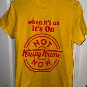 Port Authority Yellow Tee with Red Print